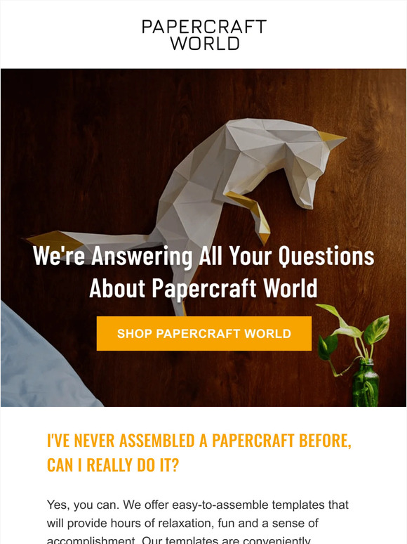 PaperCraft World (US): Making Papercraft Easy: FAQs | Milled