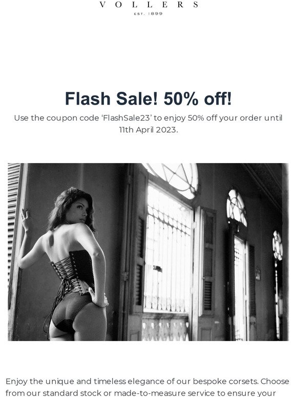 Flash Sale! 50% off!