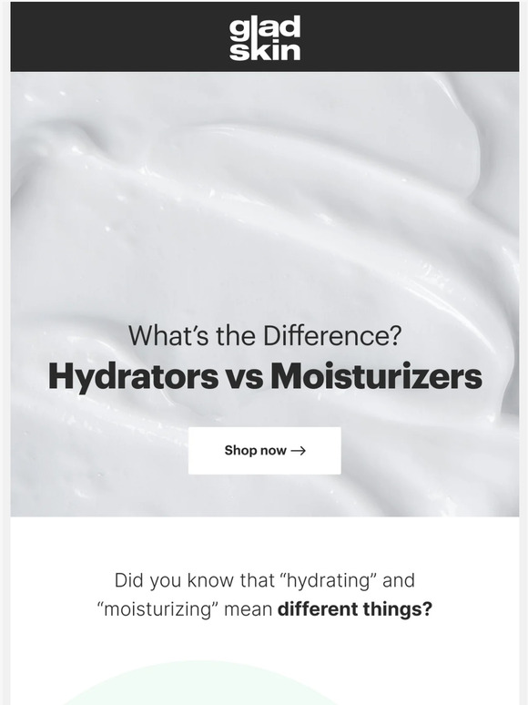 Gladskin Eczema care 101 “hydrating” vs “moisturizing”💧 Milled