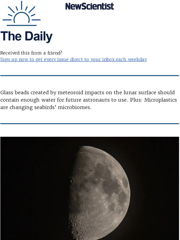 New Scientist Astronauts could drink water from glass beads on the moon Milled