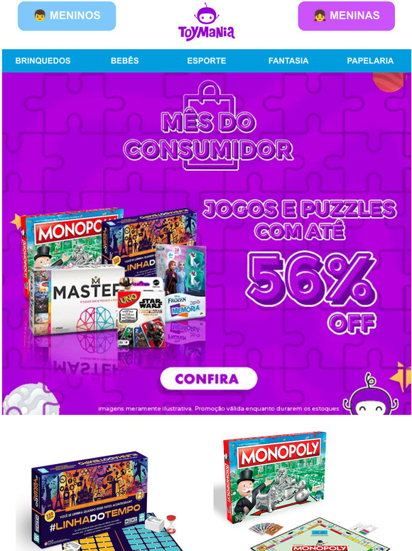 🧩🃏 Jogos e Puzzles com até 56%OFF