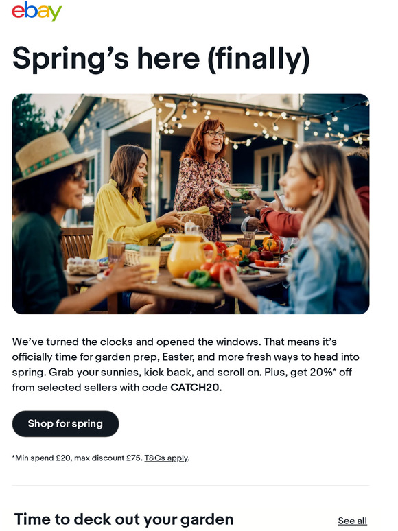 Patios. Plants. Easter prep. Must be spring.