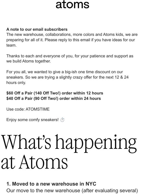 What’s happening at Atoms