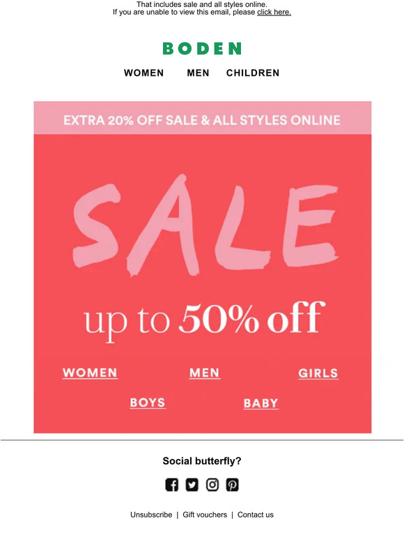 Boden Email Newsletters Shop Sales, Discounts, and Coupon Codes