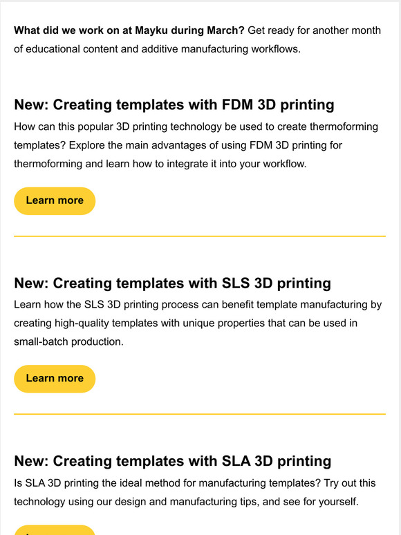 When additive manufacturing meets thermoforming: Workflows, design and tips
