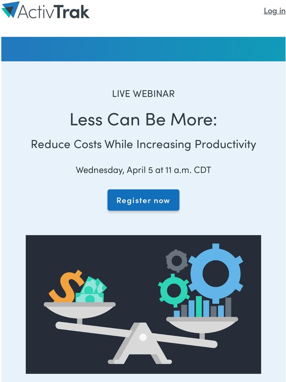 Don't miss this: Learn how to reduce costs and increase productivity