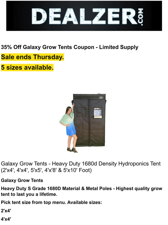 Galaxy Grow Tents (35% Off Last Day)