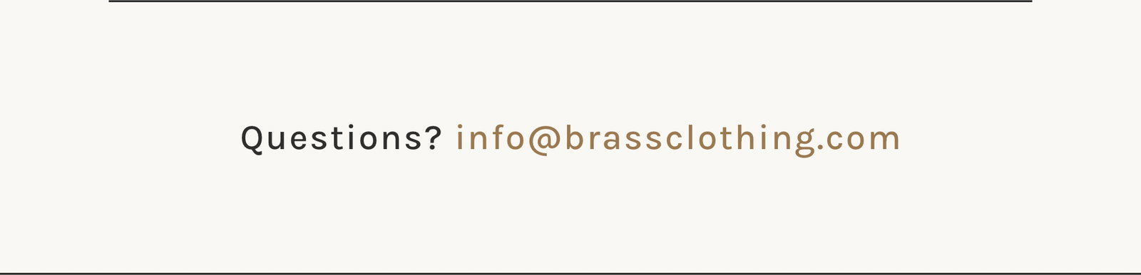 Questions? Email Us.