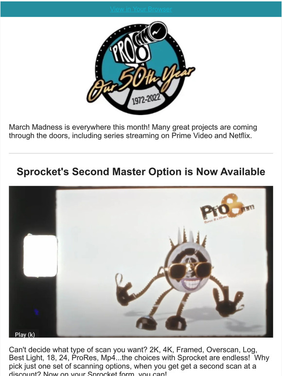 March News ☘️ & Feature Projects from Pro8mm