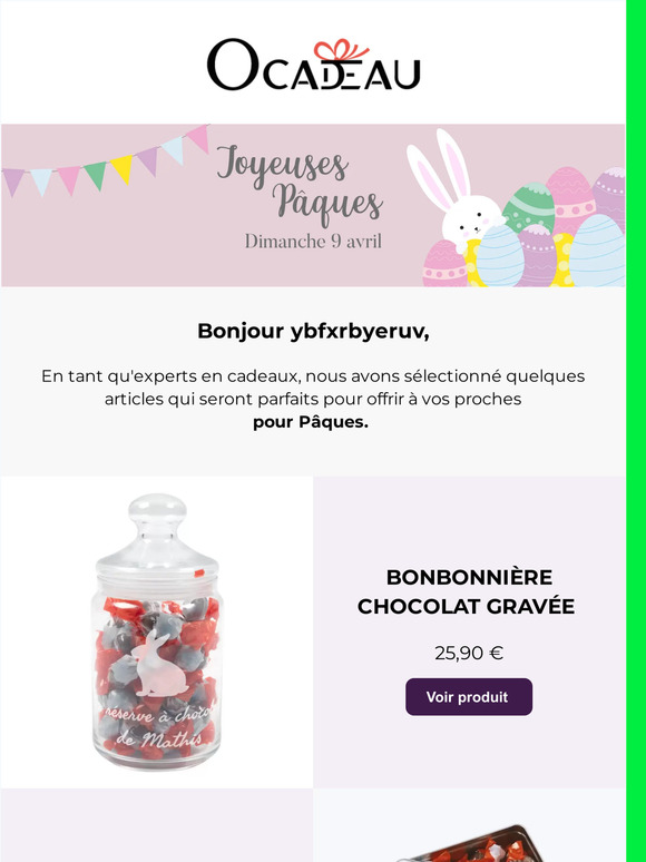 Vous avez besoin d'idées de cadeaux pour le jour de Pâques ?