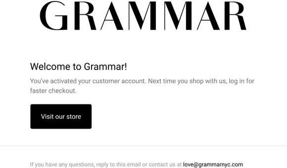 Customer account confirmation