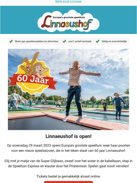 🎡 Linnaeushof is open! 60 jaar speelplezier