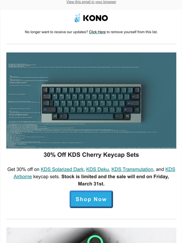 Get 30% off KDS Cherry Profile Keycap Sets - Kono Store