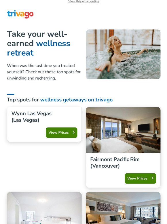 Your wellness getaway is waiting on trivago