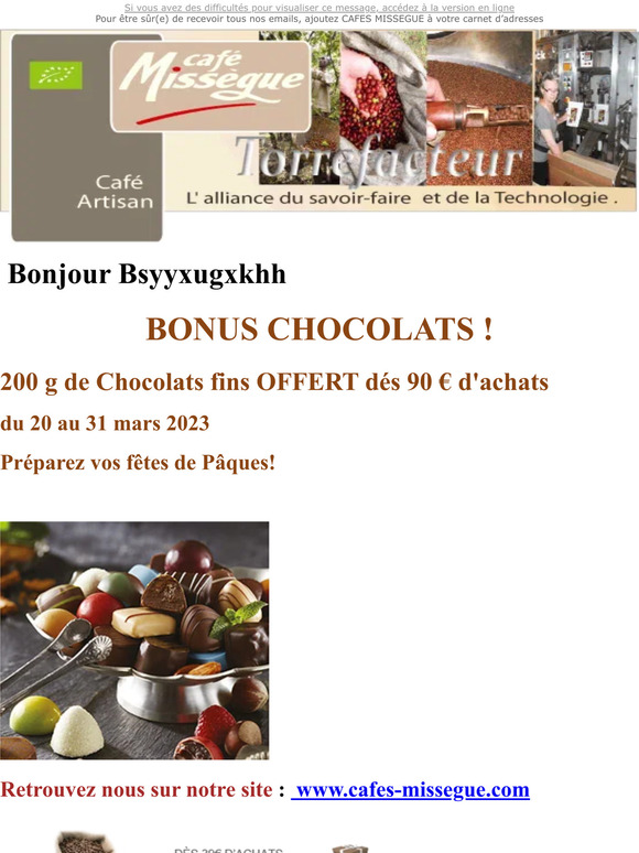 BONUS CHOCOLATS