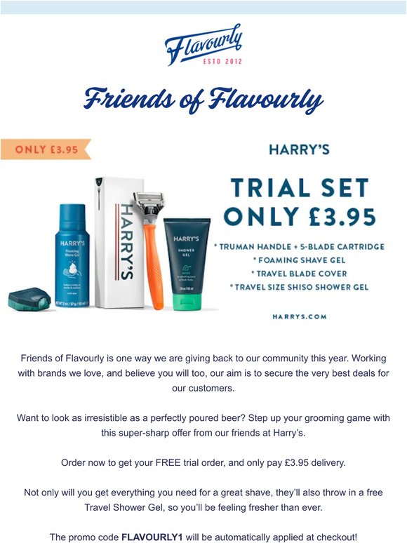 FREE Trial set from our friends at Harry's