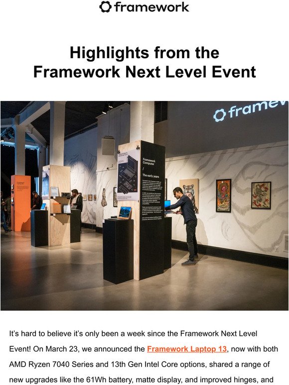 Highlights from the Framework Next Level Event