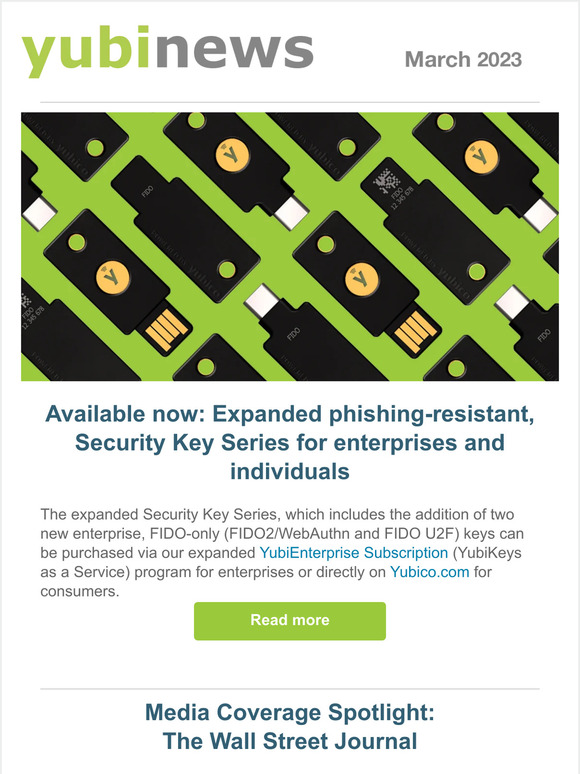 Yubico Expanded Security Key Series and how Yubico makes strong security easy Milled