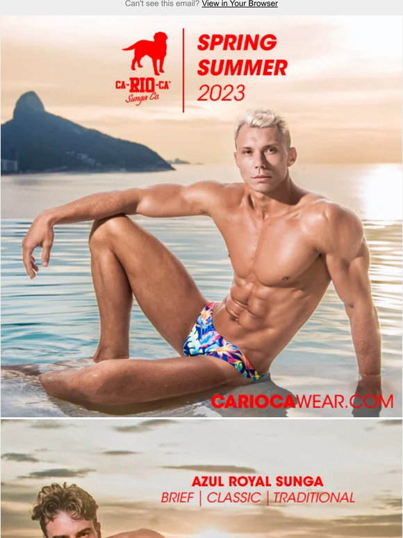 Azul - Solid Royal Blue Men's Swimming Sunga - Beachwear for Men - CA-RIO-CA