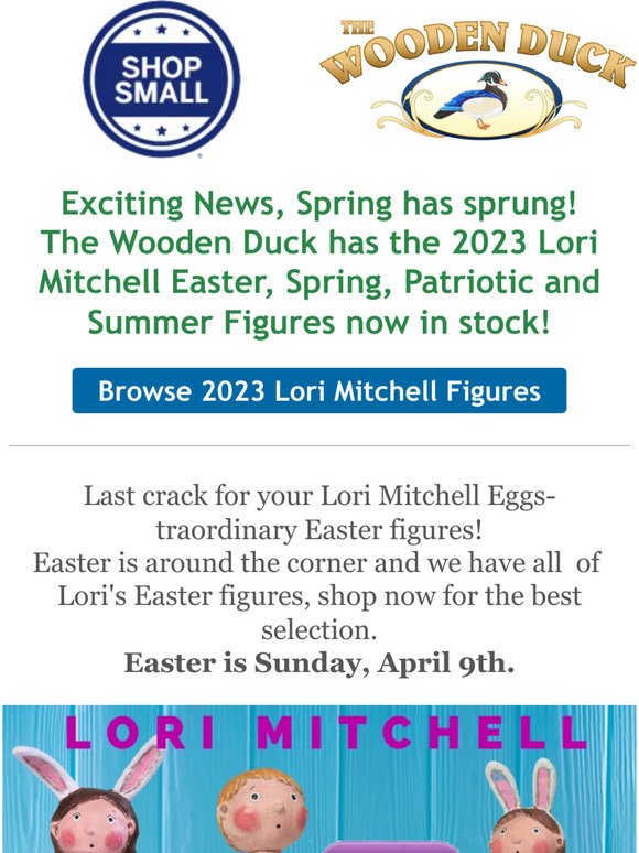 🐰 Don't Miss out of Lori Mitchell's Eggs-traordinary Easter Figures  ﻿ ﻿  ​