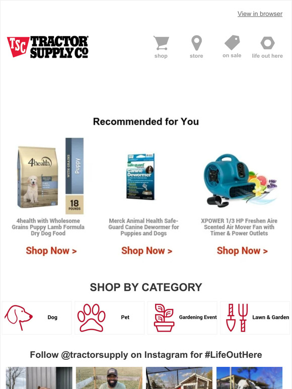 Tractor Supply Company Shop Smart, Save Big Tractor Supply has Great