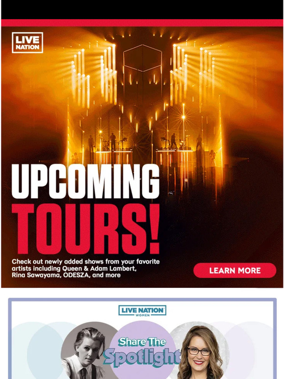 LiveNation Tours! New Shows from Queen & Adam Lambert, Rina