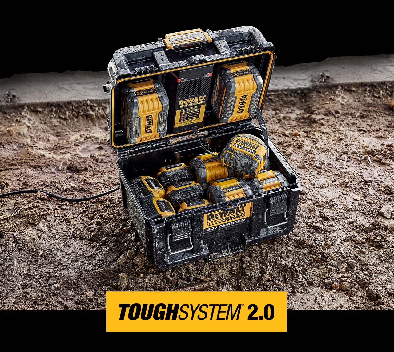 Dewalt Rack DEWALT: New TOUGHSYSTEM® 2.0 Dual-Port Charging Box | Milled