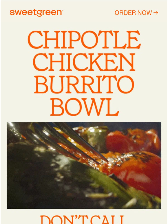 sweetgreen NEW! Chipotle Chicken Burrito Bowl 🐓 Milled