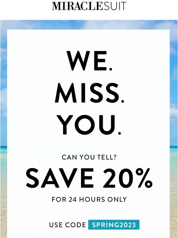 Come back and save 20%, this weekend only