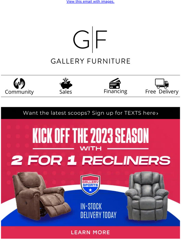 Gallery Furniture Kick off the 2023 Season with an unbeatable BOGO