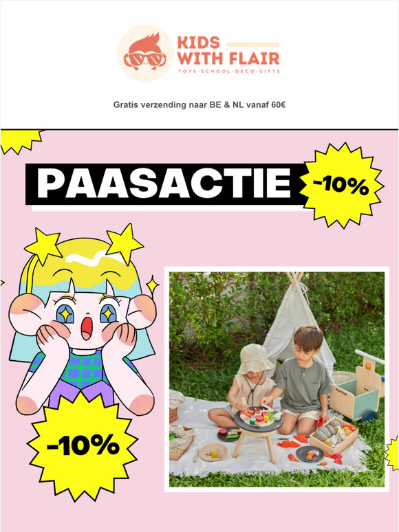 Profiteer nu van de -10% op de Kids With Flair website ! ✨