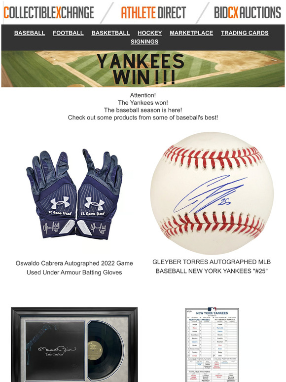 Gleyber Torres New York Yankees Autographed Rawlings Official MLB Baseball # 25 Beckett BAS