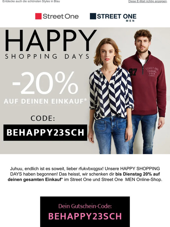 -20% für dich! HAPPY SHOPPING DAYS! 🛍️