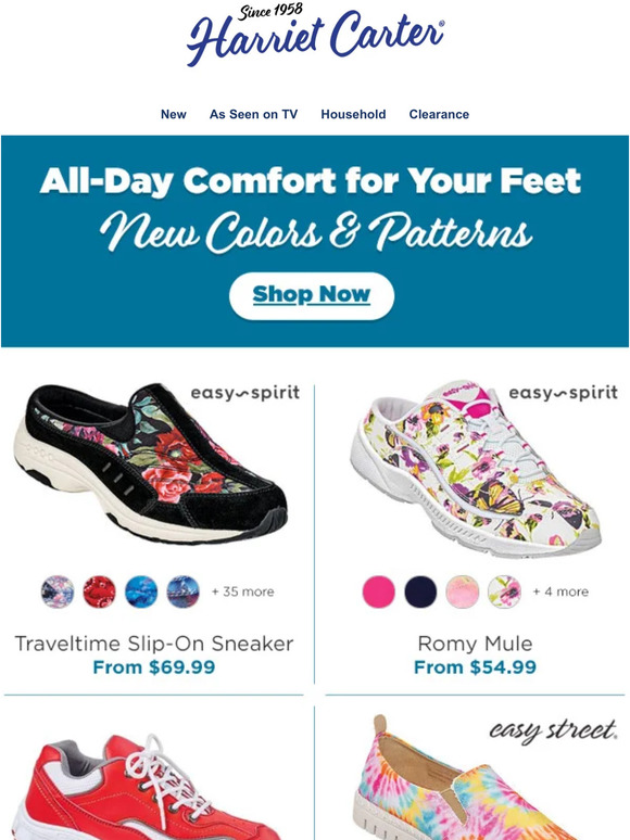 Harriet Carter AllDay Comfort for your Feet in New Colors & Patterns