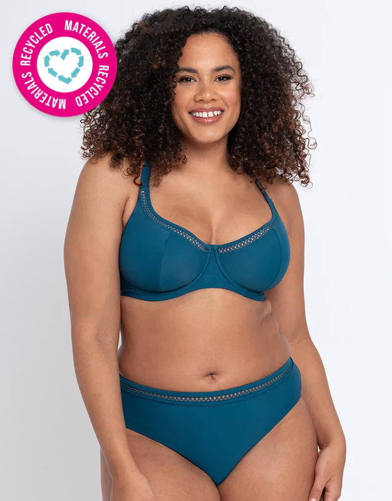Curvy Kate First Class Balcony Bikini Top Deep Teal