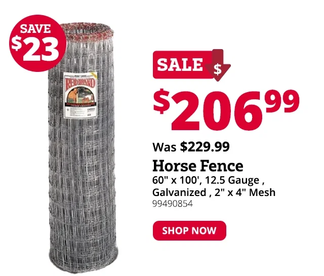 Red Brand Square Deal® Non-Climb Horse Fence 60" 12.5 Gauge 100