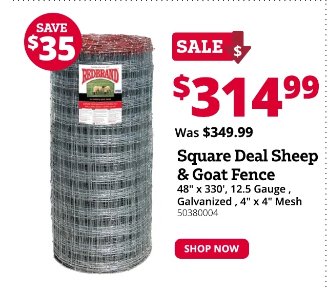 Red Brand Square Deal® Sheep and Goat Fence 48" 12.5 Gauge 330