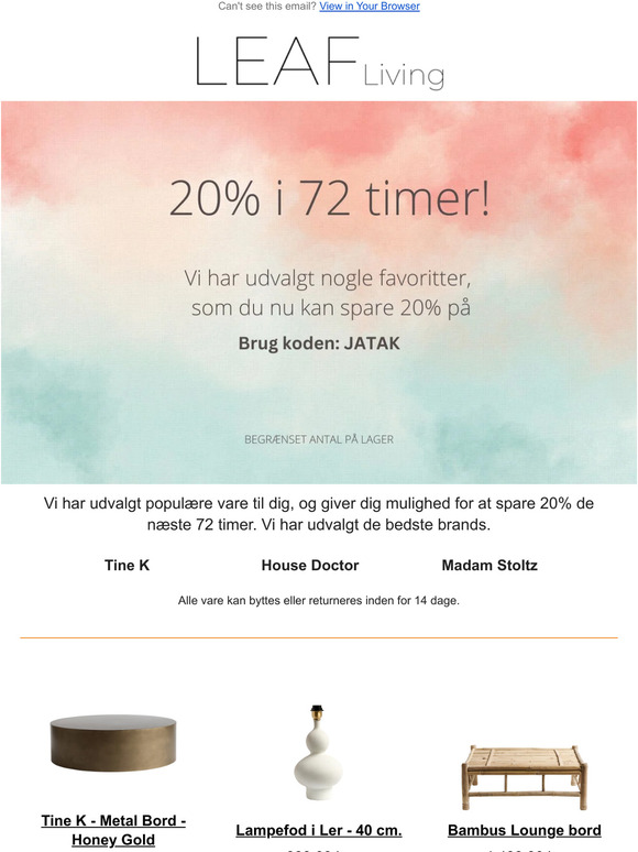 20% På udvalgte populære vare! 🌻