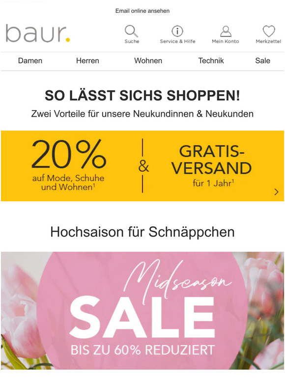 Hey, wie wäre es mit 20% auf SALE-Styles?