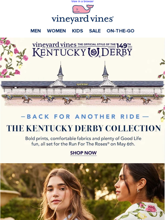 vineyard vines You're Invited Kentucky Derby Essentials Milled