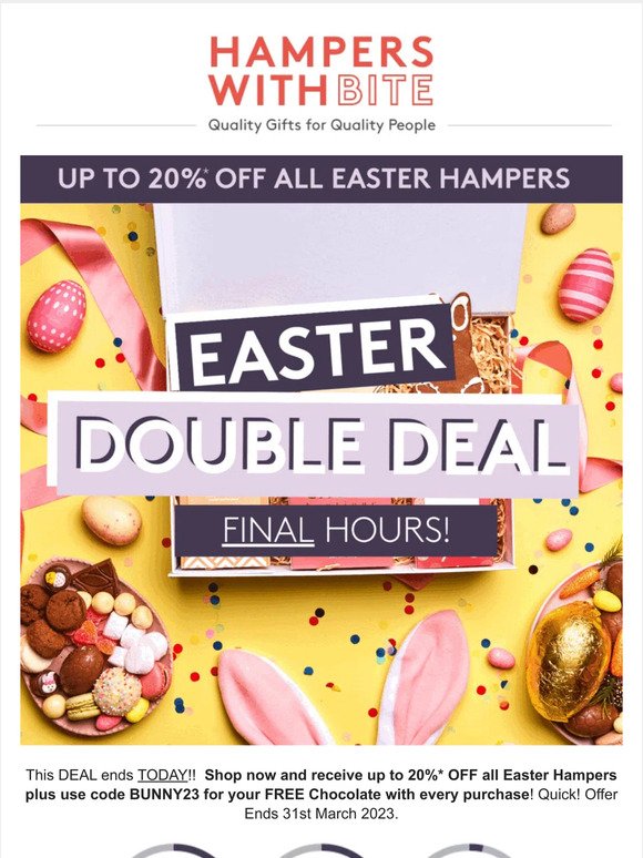 Only HOURS left on our Easter SALE  😱