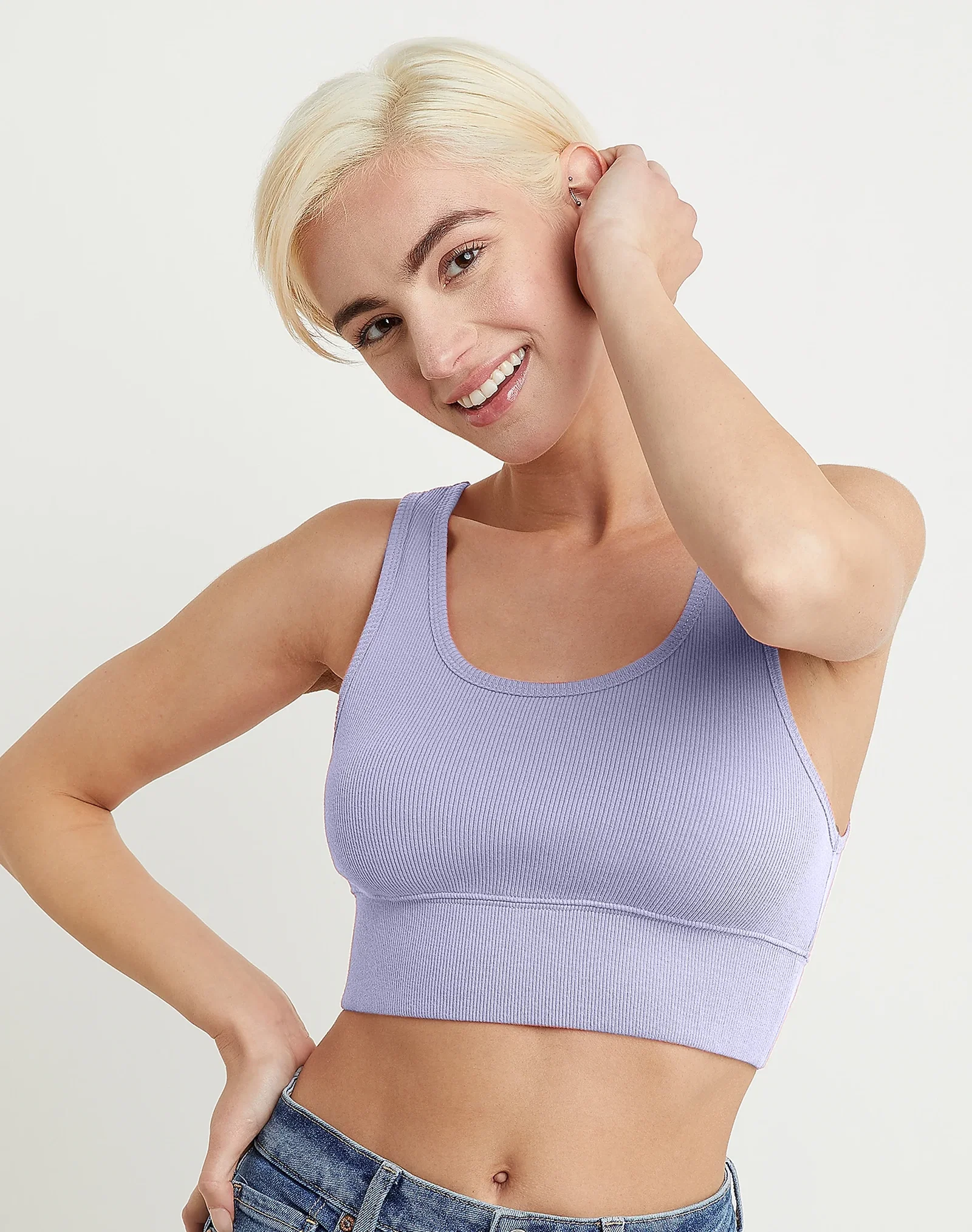 Hanes Originals Women's Rib Longline Bralette
