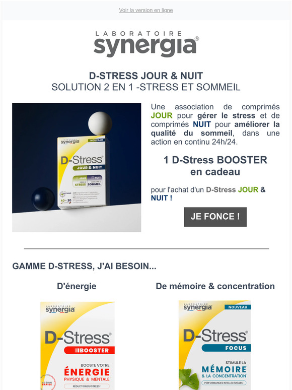 ⚡️ Plus que 24 heures pour profiter de notre offre sur D-Stress JOUR & NUIT, la nouveauté de notre gamme phare D-Stress !