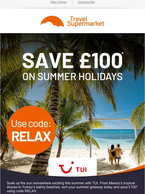 TravelSupermarket Save £100* on TUI summer holidays ☀️ Milled