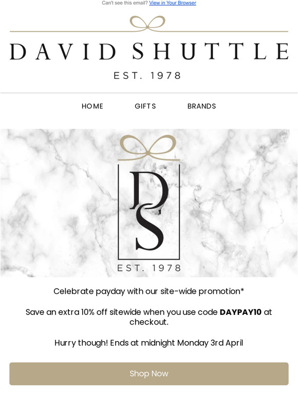 It's payday! Enjoy 10% off at checkout 😍