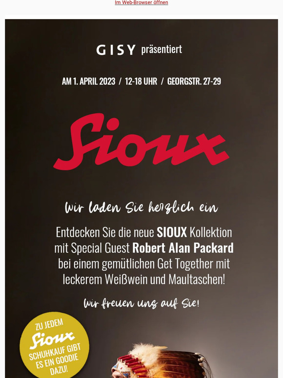 Nicht verpassen: Sioux Event am 01.04.23 😍