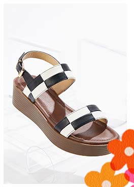 Shop Checkered Flatform Sandals