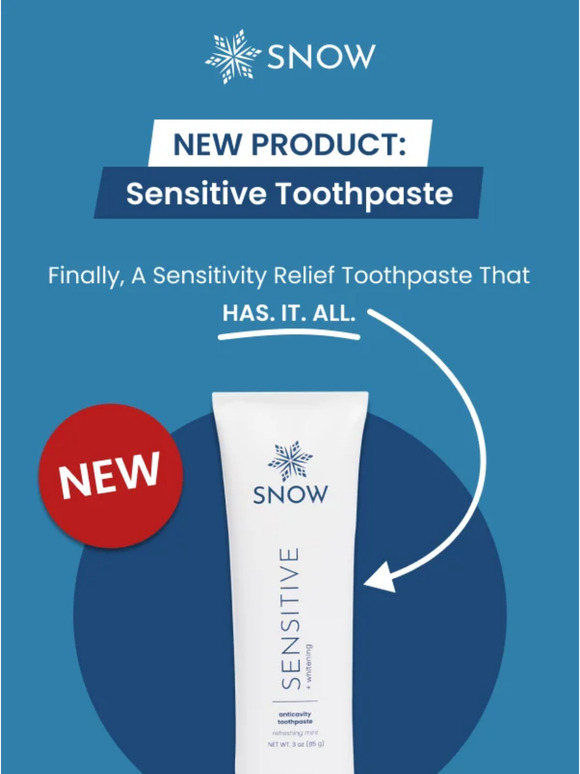 SNOW Cosmetics NEW Sensitive Toothpaste is here! Milled
