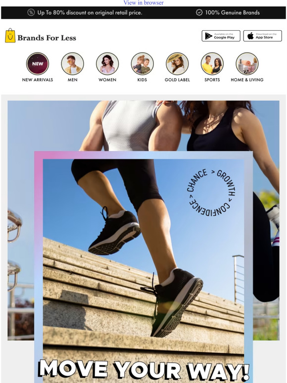 Brand for less Coupon Campaign KSA & Oman Find the perfect Balance