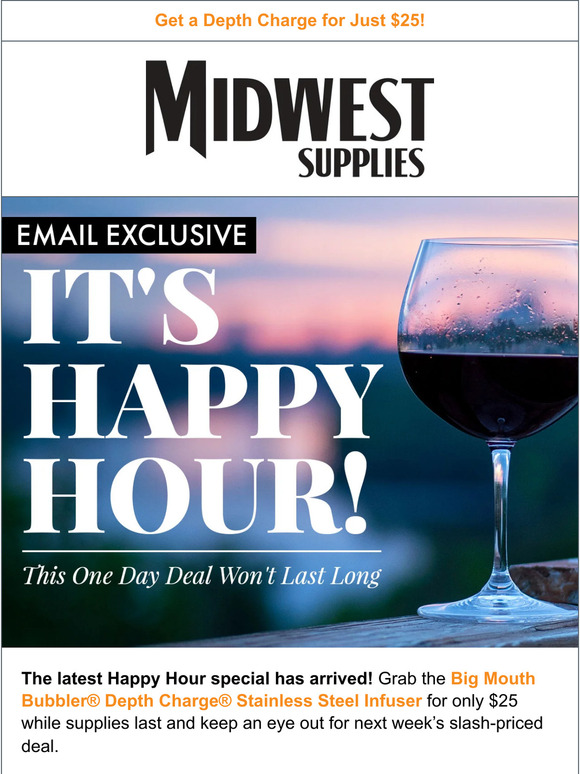 Midwest Supplies Wine Making & Homebrew Supplies Drop Pricing on the BMB Depth Charge (Dry Hop